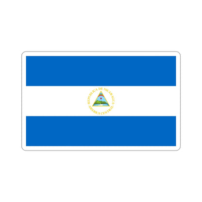 Flag of Nicaragua (1908–1971) STICKER Vinyl Die-Cut Decal-4 Inch-The Sticker Space