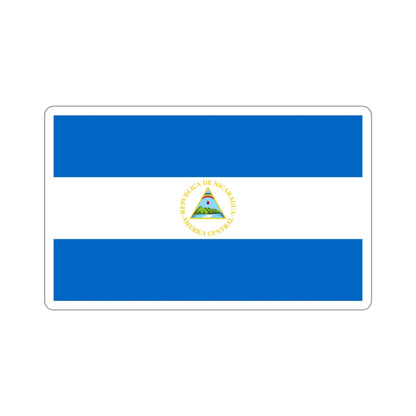 Flag of Nicaragua (1908–1971) STICKER Vinyl Die-Cut Decal-6 Inch-The Sticker Space