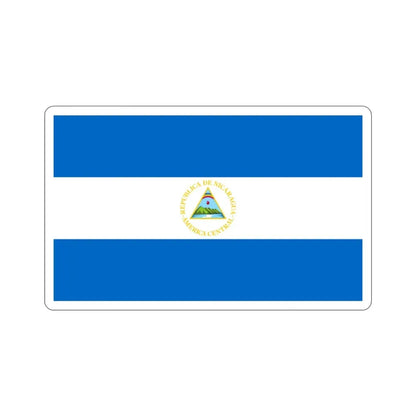 Flag of Nicaragua (1908–1971) STICKER Vinyl Die-Cut Decal 3 Inch - The Sticker Space