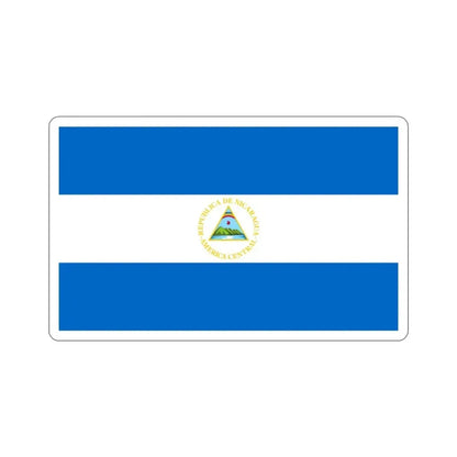 Flag of Nicaragua (1908–1971) STICKER Vinyl Die-Cut Decal 3 Inch - The Sticker Space