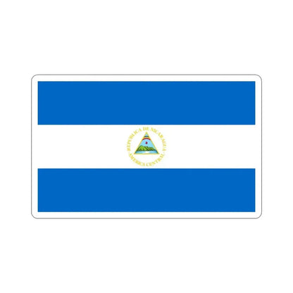 Flag of Nicaragua (1908–1971) STICKER Vinyl Die-Cut Decal 3 Inch - The Sticker Space