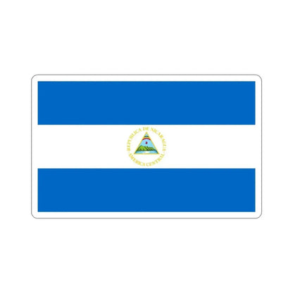 Flag of Nicaragua (1908–1971) STICKER Vinyl Die-Cut Decal 4 Inch - The Sticker Space