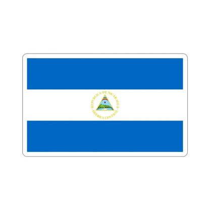 Flag of Nicaragua (1908–1971) STICKER Vinyl Die-Cut Decal 4 Inch - The Sticker Space