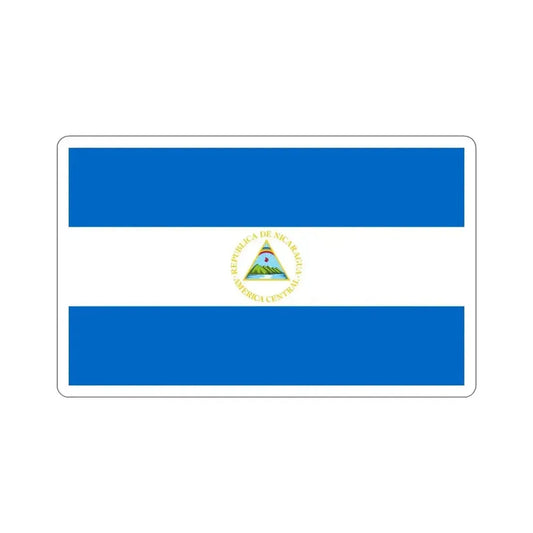Flag of Nicaragua (1908–1971) STICKER Vinyl Die-Cut Decal 6 Inch - The Sticker Space
