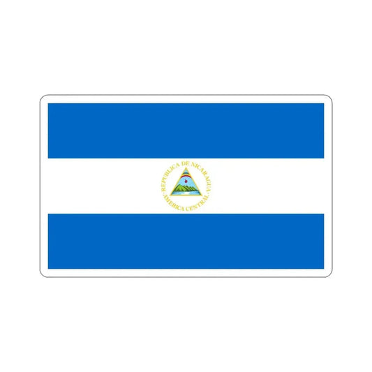 Flag of Nicaragua (1908–1971) STICKER Vinyl Die-Cut Decal 6 Inch - The Sticker Space
