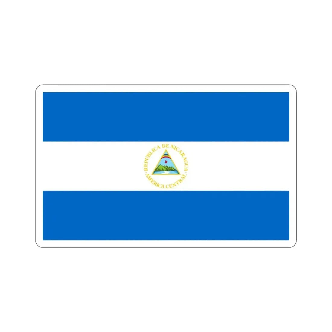 Flag of Nicaragua (1908–1971) STICKER Vinyl Die-Cut Decal - The Sticker Space