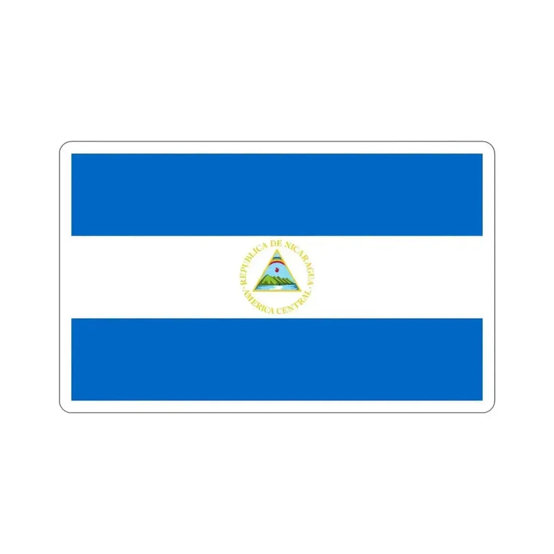 Flag of Nicaragua (1908–1971) STICKER Vinyl Die-Cut Decal - The Sticker Space