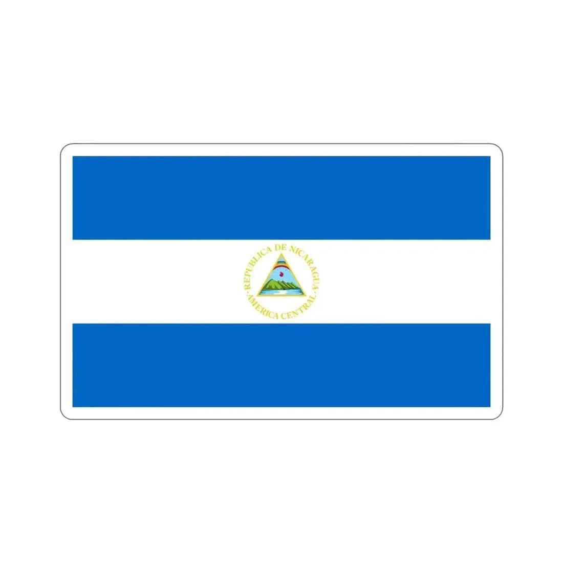 Flag of Nicaragua (1908–1971) STICKER Vinyl Die-Cut Decal - The Sticker Space