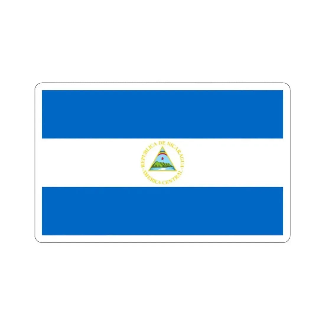 Flag of Nicaragua (1908–1971) STICKER Vinyl Die-Cut Decal - The Sticker Space