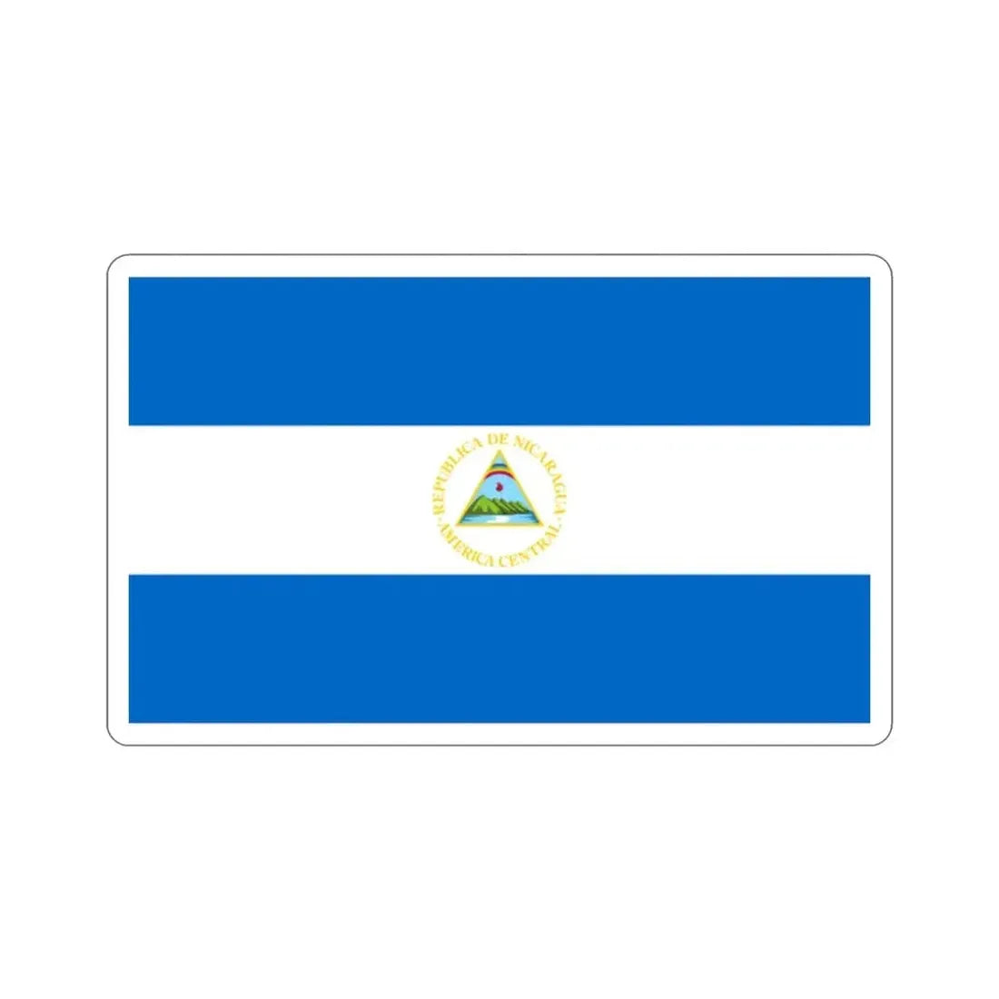 Flag of Nicaragua (1908–1971) STICKER Vinyl Die-Cut Decal - The Sticker Space