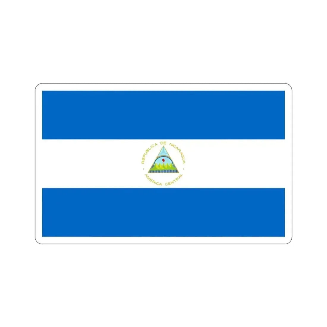 Flag of Nicaragua STICKER Vinyl Die-Cut Decal 2 Inch - The Sticker Space