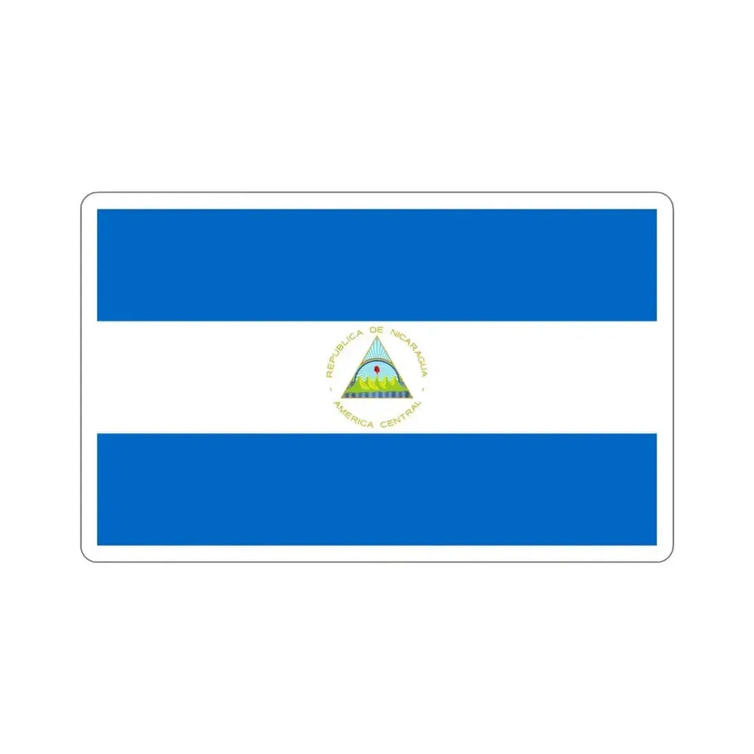 Flag of Nicaragua STICKER Vinyl Die-Cut Decal 3 Inch - The Sticker Space