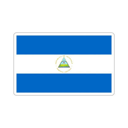 Flag of Nicaragua STICKER Vinyl Die-Cut Decal-4 Inch-The Sticker Space