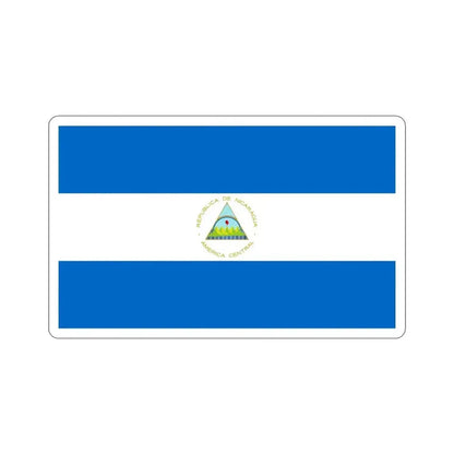 Flag of Nicaragua STICKER Vinyl Die-Cut Decal 4 Inch - The Sticker Space