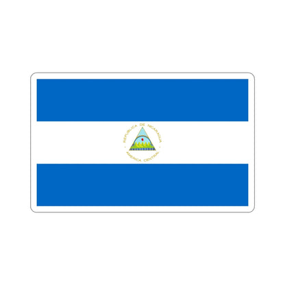 Flag of Nicaragua STICKER Vinyl Die-Cut Decal-5 Inch-The Sticker Space