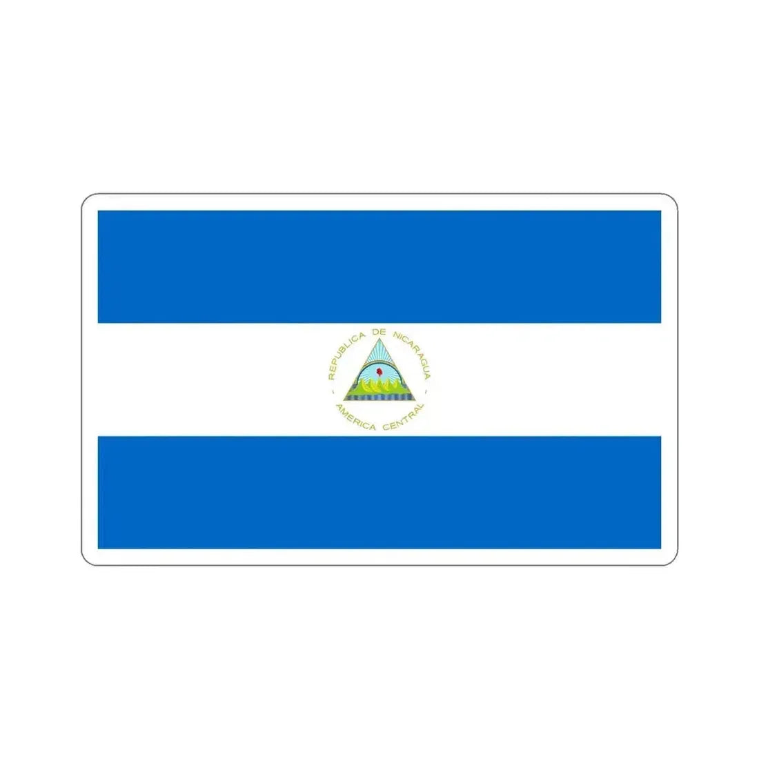 Flag of Nicaragua STICKER Vinyl Die-Cut Decal 5 Inch - The Sticker Space