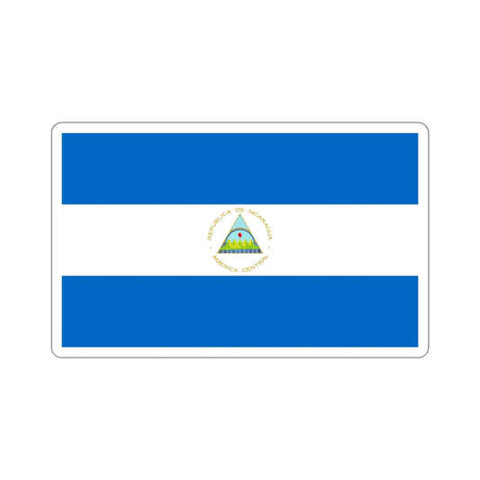 Flag of Nicaragua STICKER Vinyl Die-Cut Decal-6 Inch-The Sticker Space