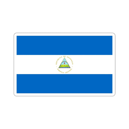 Flag of Nicaragua STICKER Vinyl Die-Cut Decal-6 Inch-The Sticker Space