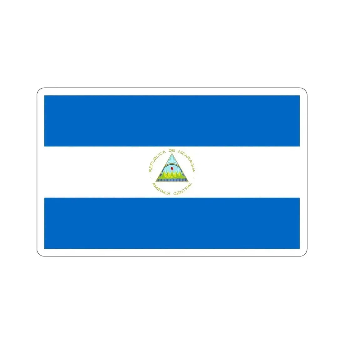 Flag of Nicaragua STICKER Vinyl Die-Cut Decal 6 Inch - The Sticker Space
