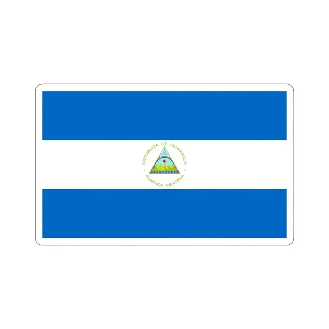 Flag of Nicaragua STICKER Vinyl Die-Cut Decal - The Sticker Space