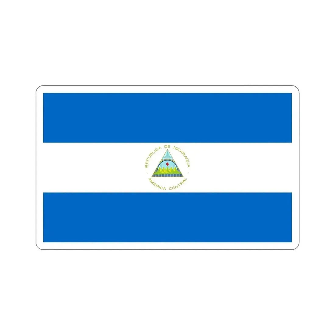 Flag of Nicaragua STICKER Vinyl Die-Cut Decal - The Sticker Space