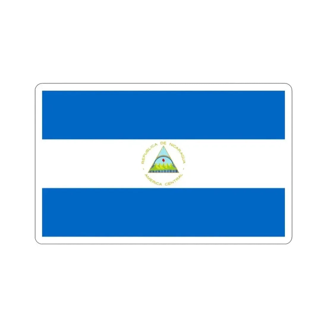 Flag of Nicaragua STICKER Vinyl Die-Cut Decal - The Sticker Space