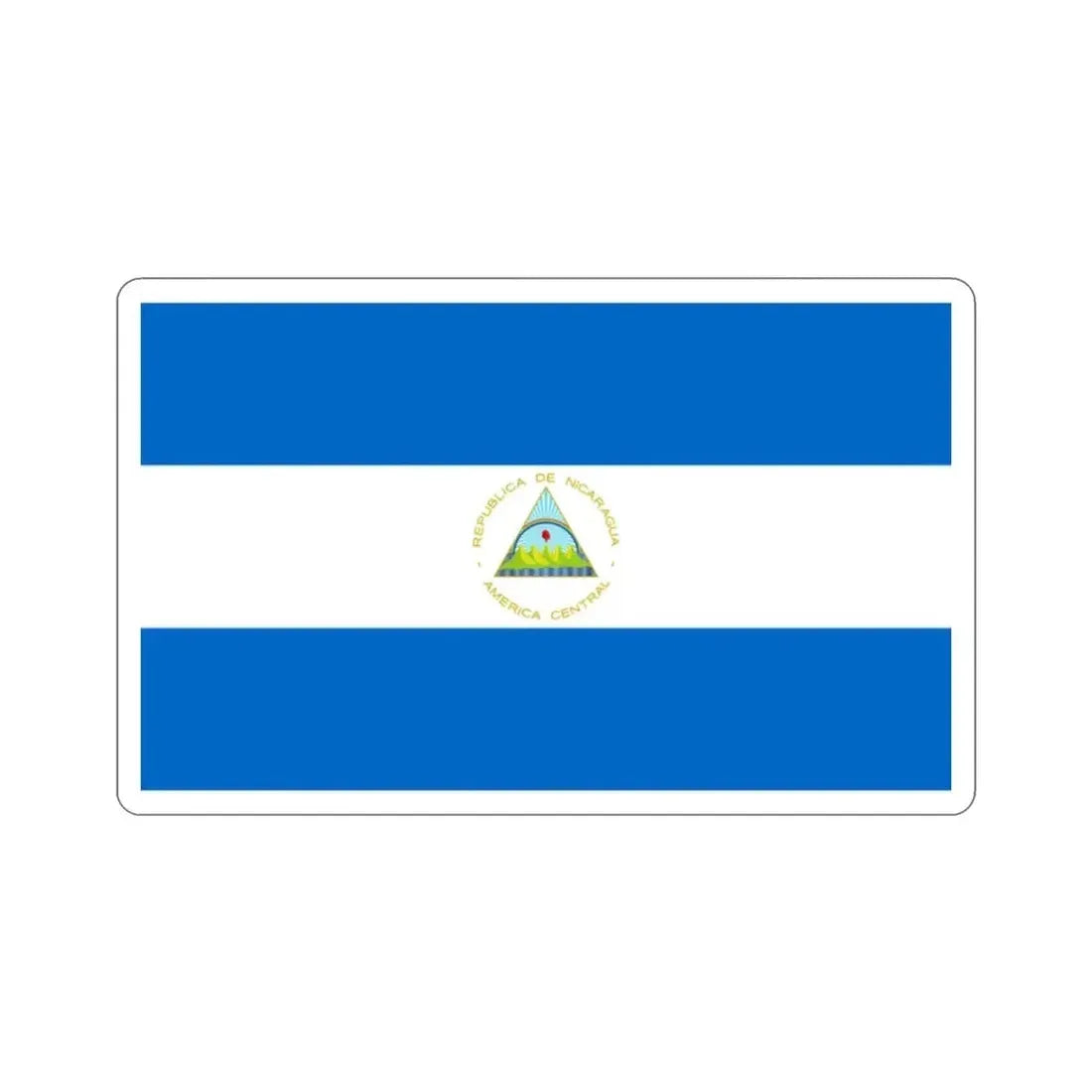 Flag of Nicaragua STICKER Vinyl Die-Cut Decal - The Sticker Space