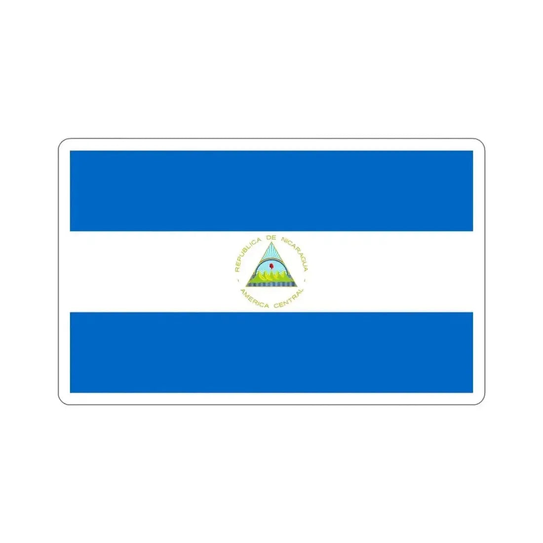 Flag of Nicaragua STICKER Vinyl Die-Cut Decal - The Sticker Space