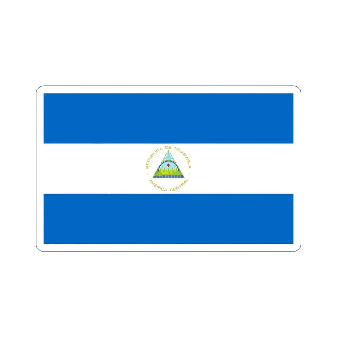 Flag of Nicaragua STICKER Vinyl Die-Cut Decal - The Sticker Space