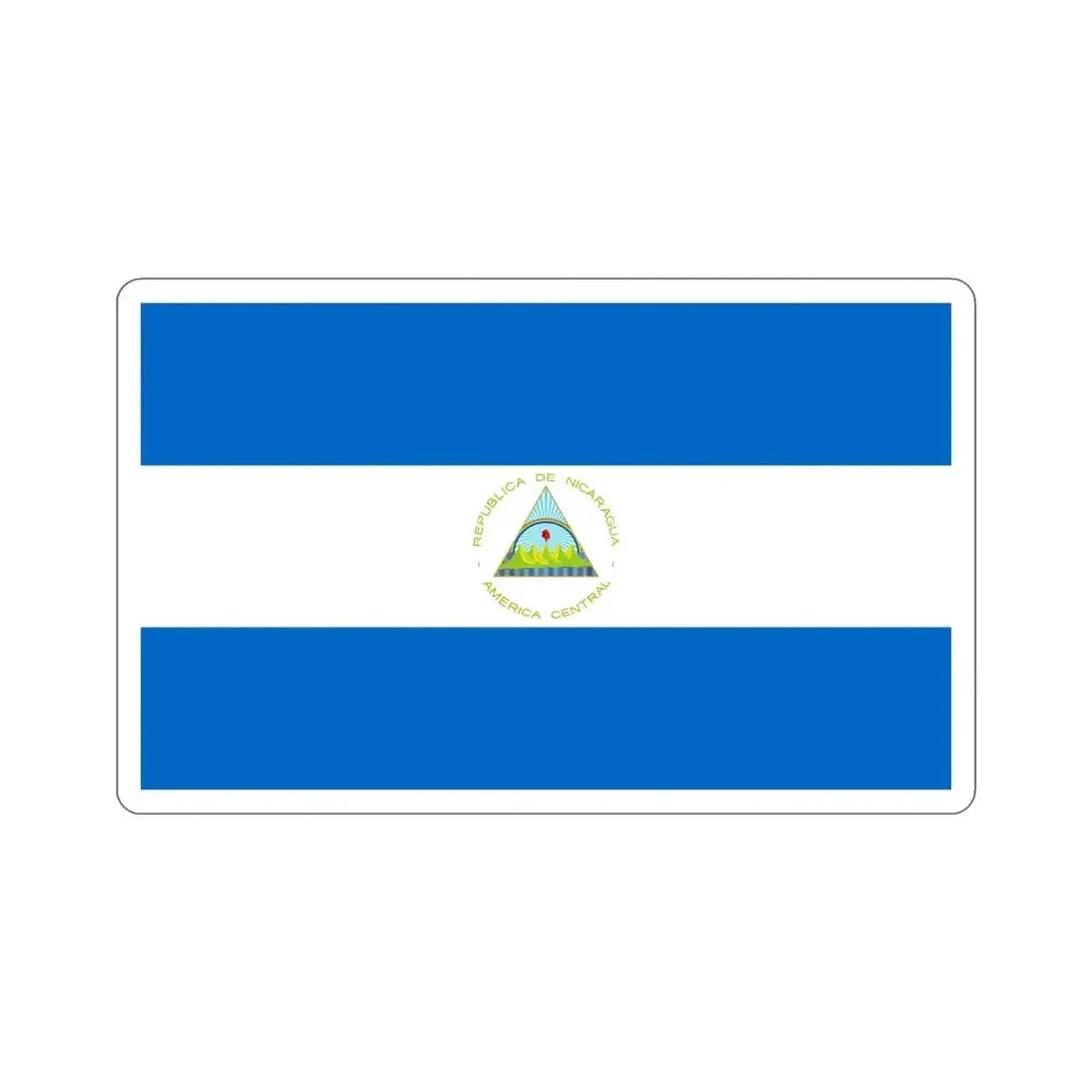 Flag of Nicaragua STICKER Vinyl Die-Cut Decal - The Sticker Space