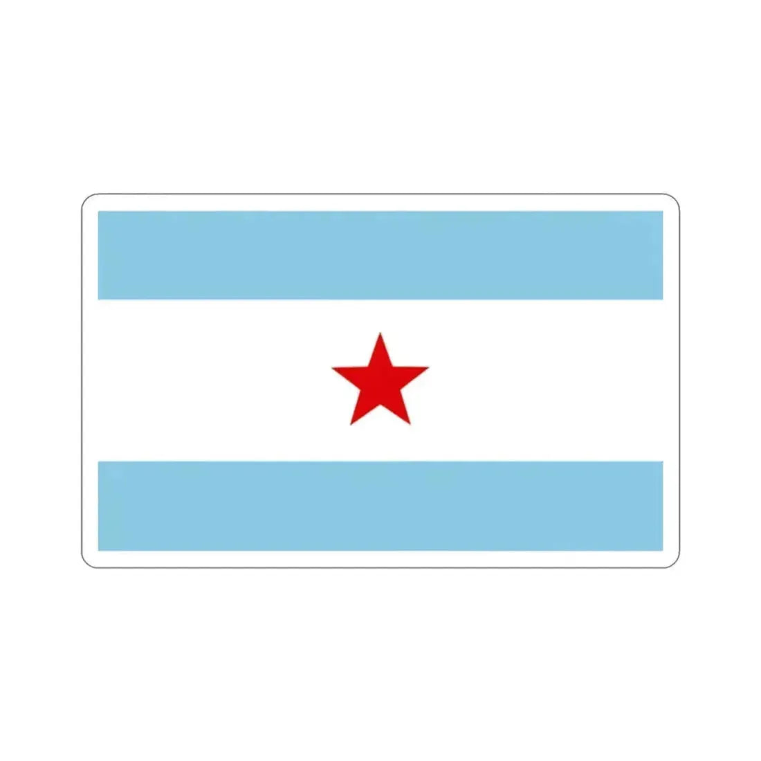 Flag of Nicaragua under William Walker (1856-1857) STICKER Vinyl Die-Cut Decal 2 Inch - The Sticker Space