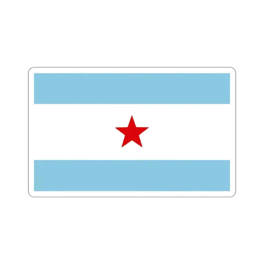 Flag of Nicaragua under William Walker (1856-1857) STICKER Vinyl Die-Cut Decal 2 Inch - The Sticker Space