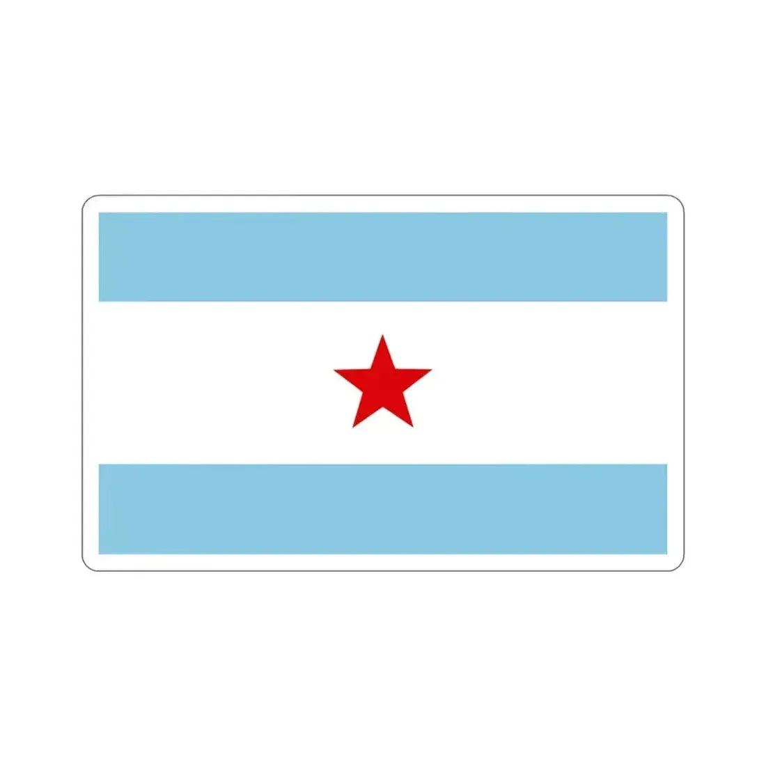 Flag of Nicaragua under William Walker (1856-1857) STICKER Vinyl Die-Cut Decal 3 Inch - The Sticker Space