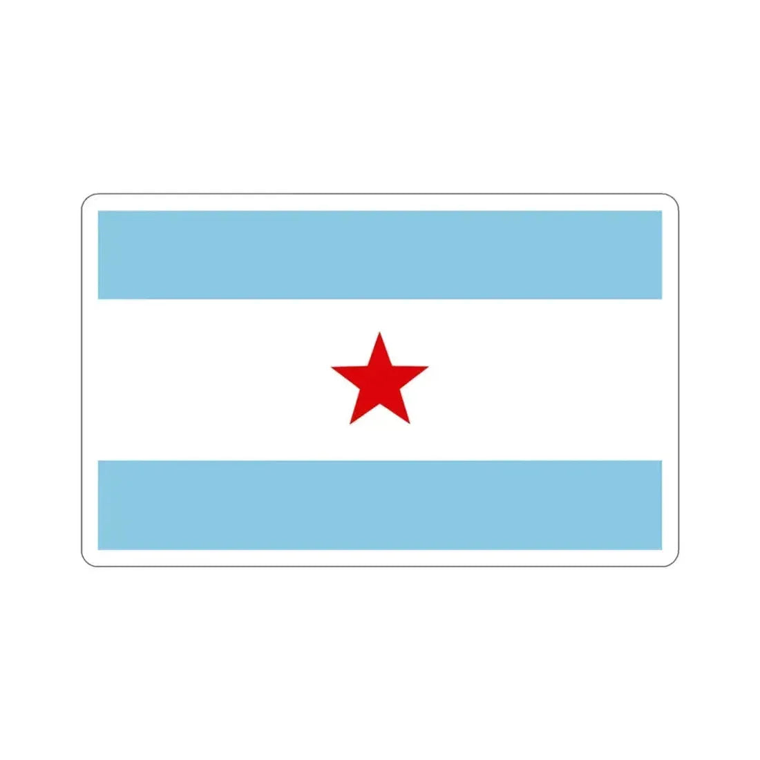Flag of Nicaragua under William Walker (1856-1857) STICKER Vinyl Die-Cut Decal 3 Inch - The Sticker Space