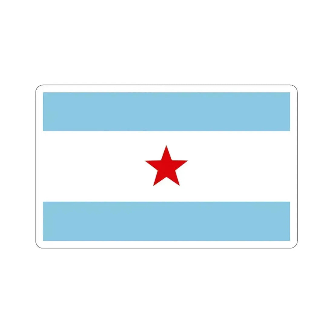 Flag of Nicaragua under William Walker (1856-1857) STICKER Vinyl Die-Cut Decal 4 Inch - The Sticker Space