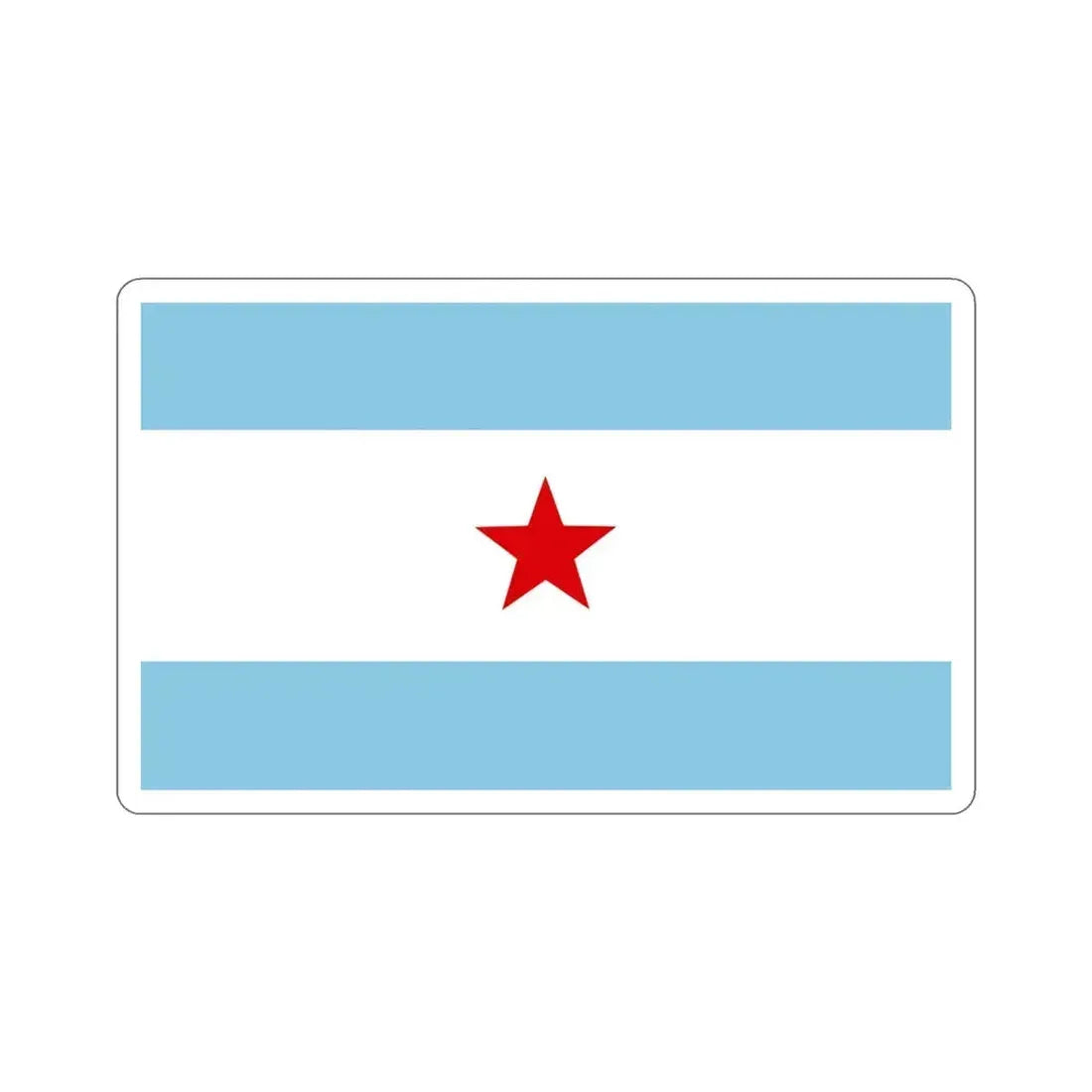 Flag of Nicaragua under William Walker (1856-1857) STICKER Vinyl Die-Cut Decal 4 Inch - The Sticker Space