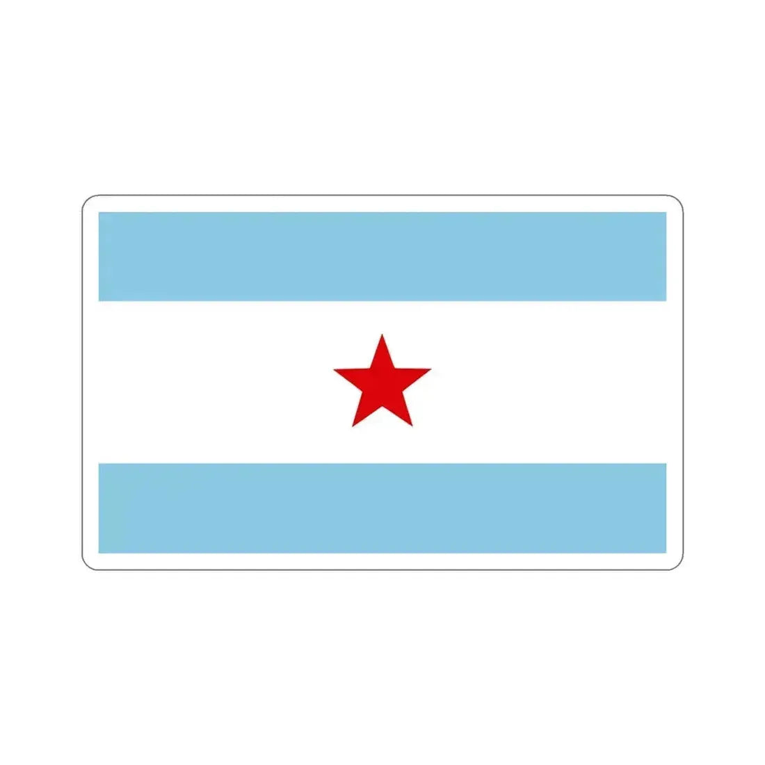 Flag of Nicaragua under William Walker (1856-1857) STICKER Vinyl Die-Cut Decal 5 Inch - The Sticker Space