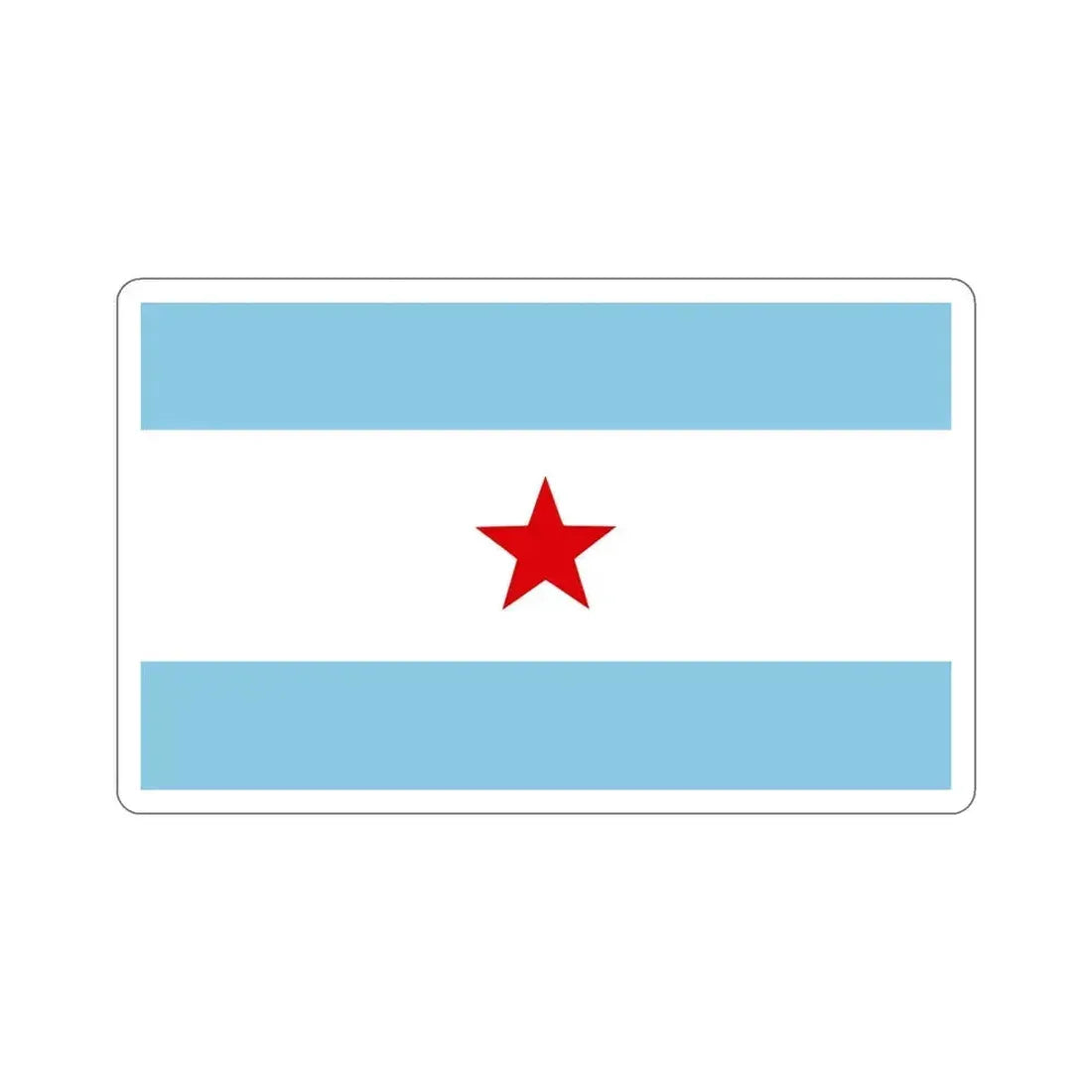 Flag of Nicaragua under William Walker (1856-1857) STICKER Vinyl Die-Cut Decal 5 Inch - The Sticker Space