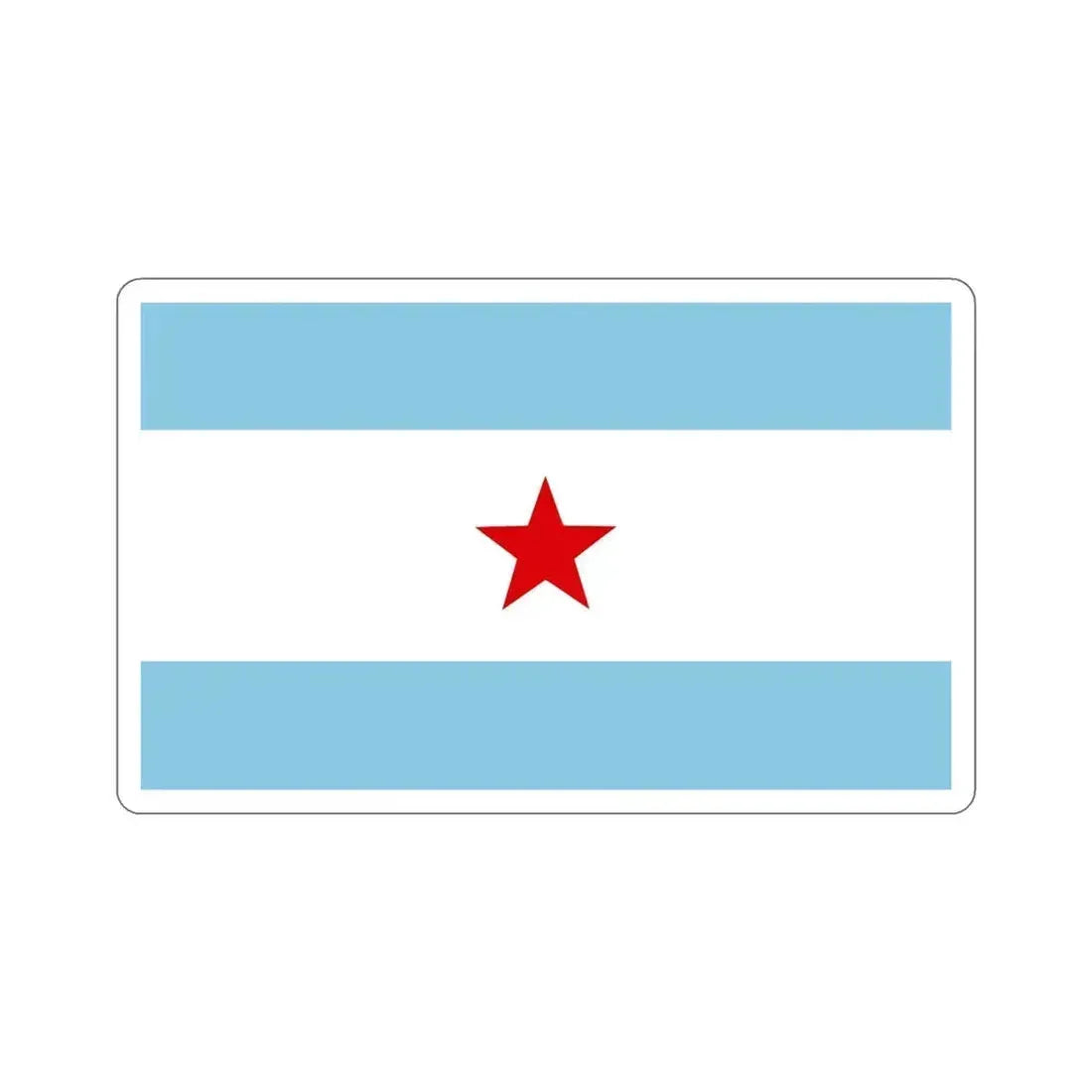 Flag of Nicaragua under William Walker (1856-1857) STICKER Vinyl Die-Cut Decal 6 Inch - The Sticker Space