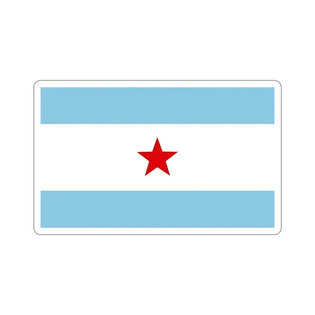Flag of Nicaragua under William Walker (1856-1857) STICKER Vinyl Die-Cut Decal 6 Inch - The Sticker Space