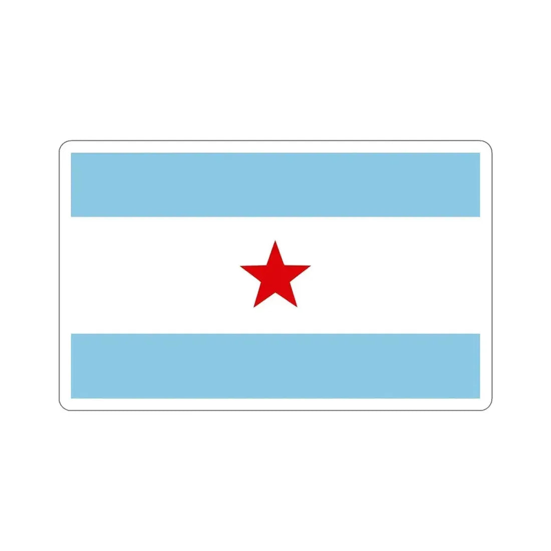 Flag of Nicaragua under William Walker (1856-1857) STICKER Vinyl Die-Cut Decal - The Sticker Space