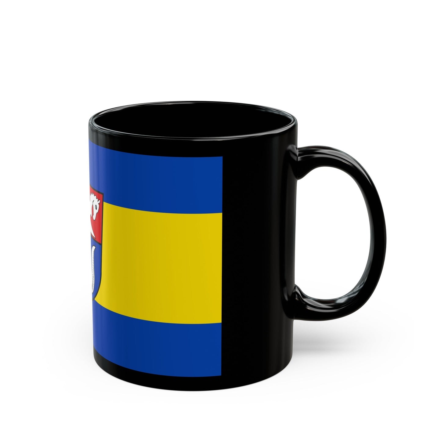 Flag of Nienburg Weser Germany - Black Coffee Mug-The Sticker Space