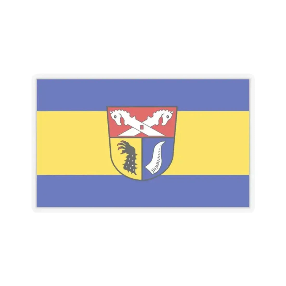 Flag of Nienburg Weser Germany - STICKER Vinyl Kiss-Cut Decal 2 Inch Transparent - The Sticker Space