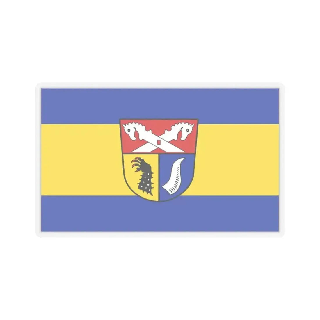Flag of Nienburg Weser Germany - STICKER Vinyl Kiss-Cut Decal 3 Inch Transparent - The Sticker Space