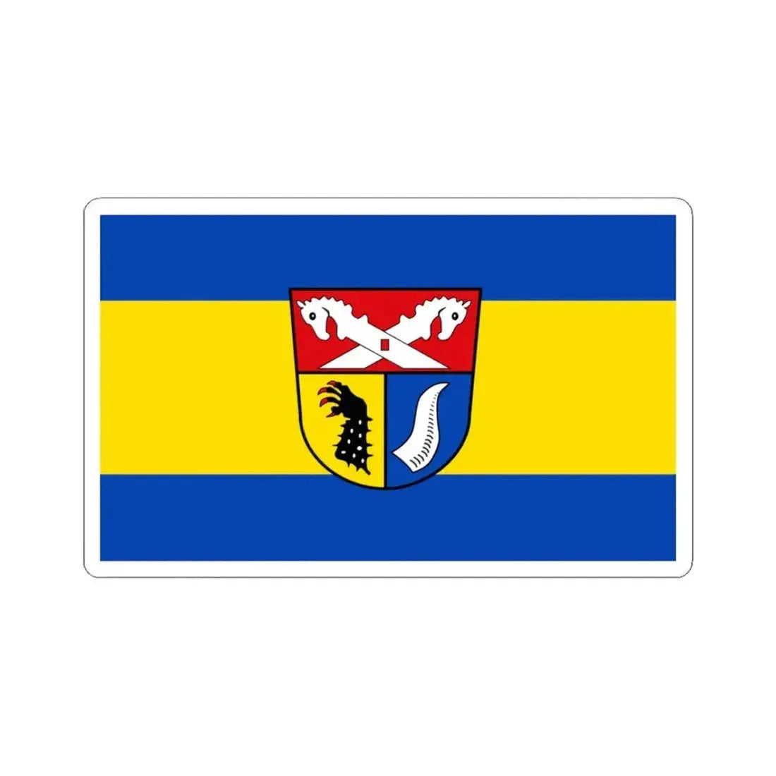 Flag of Nienburg Weser Germany - STICKER Vinyl Kiss-Cut Decal 3 Inch White - The Sticker Space