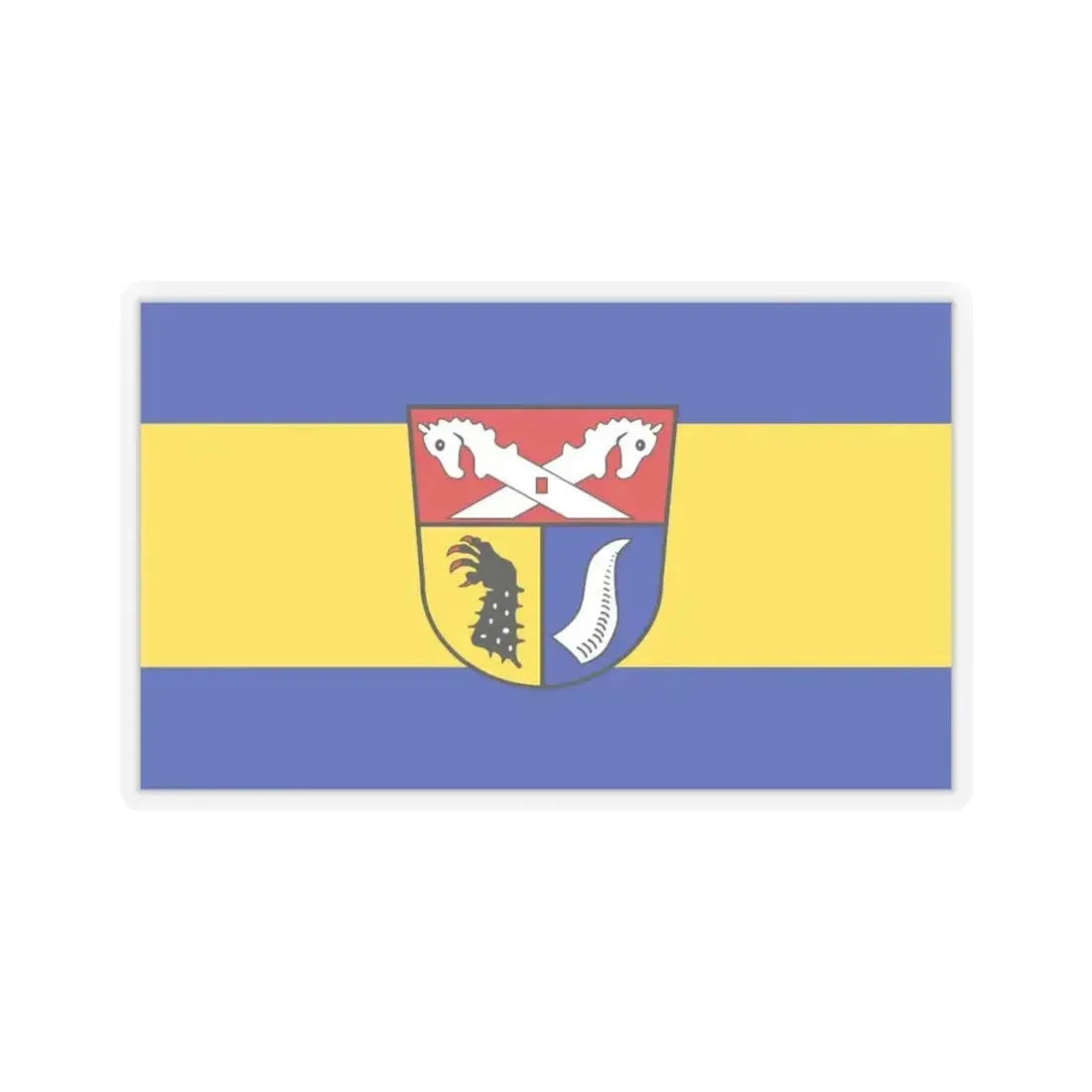 Flag of Nienburg Weser Germany - STICKER Vinyl Kiss-Cut Decal 6 Inch Transparent - The Sticker Space