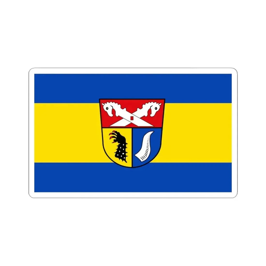 Flag of Nienburg Weser Germany - STICKER Vinyl Kiss-Cut Decal 6 Inch White - The Sticker Space