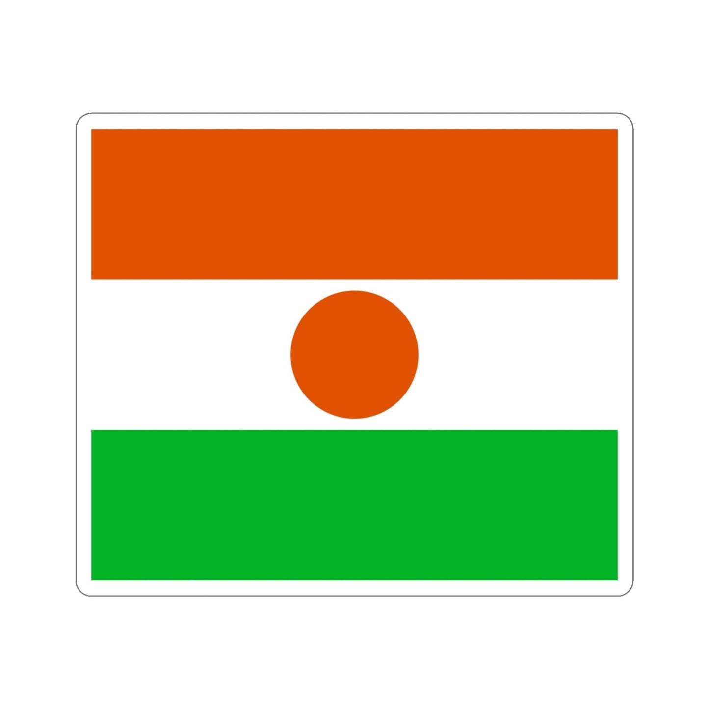 Flag of Niger STICKER Vinyl Die-Cut Decal-4 Inch-The Sticker Space