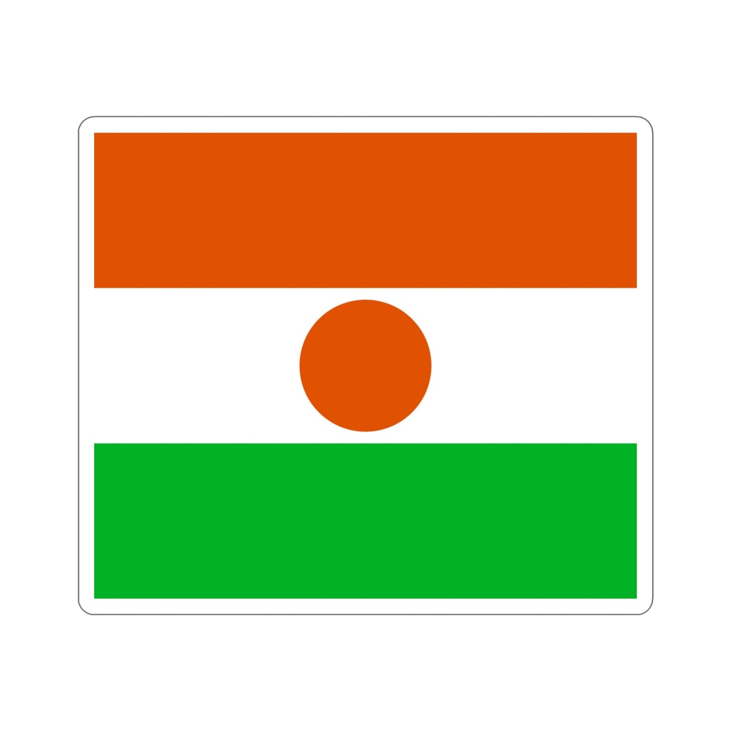 Flag of Niger STICKER Vinyl Die-Cut Decal-5 Inch-The Sticker Space