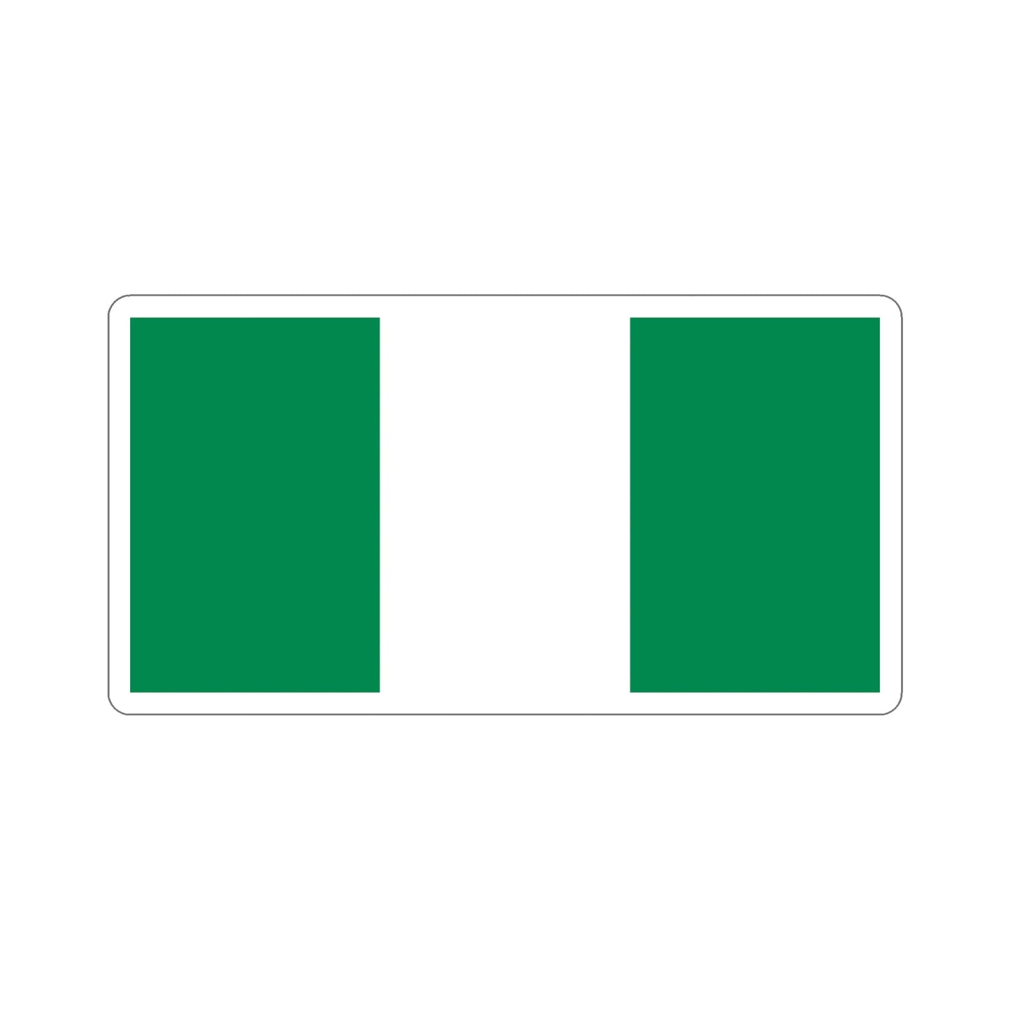 Flag of Nigeria STICKER Vinyl Die-Cut Decal-4 Inch-The Sticker Space